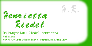 henrietta riedel business card